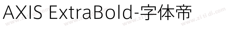 AXIS ExtraBold字体转换